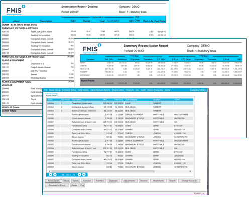 FMIS Fixed Assets screens - FMIS Software